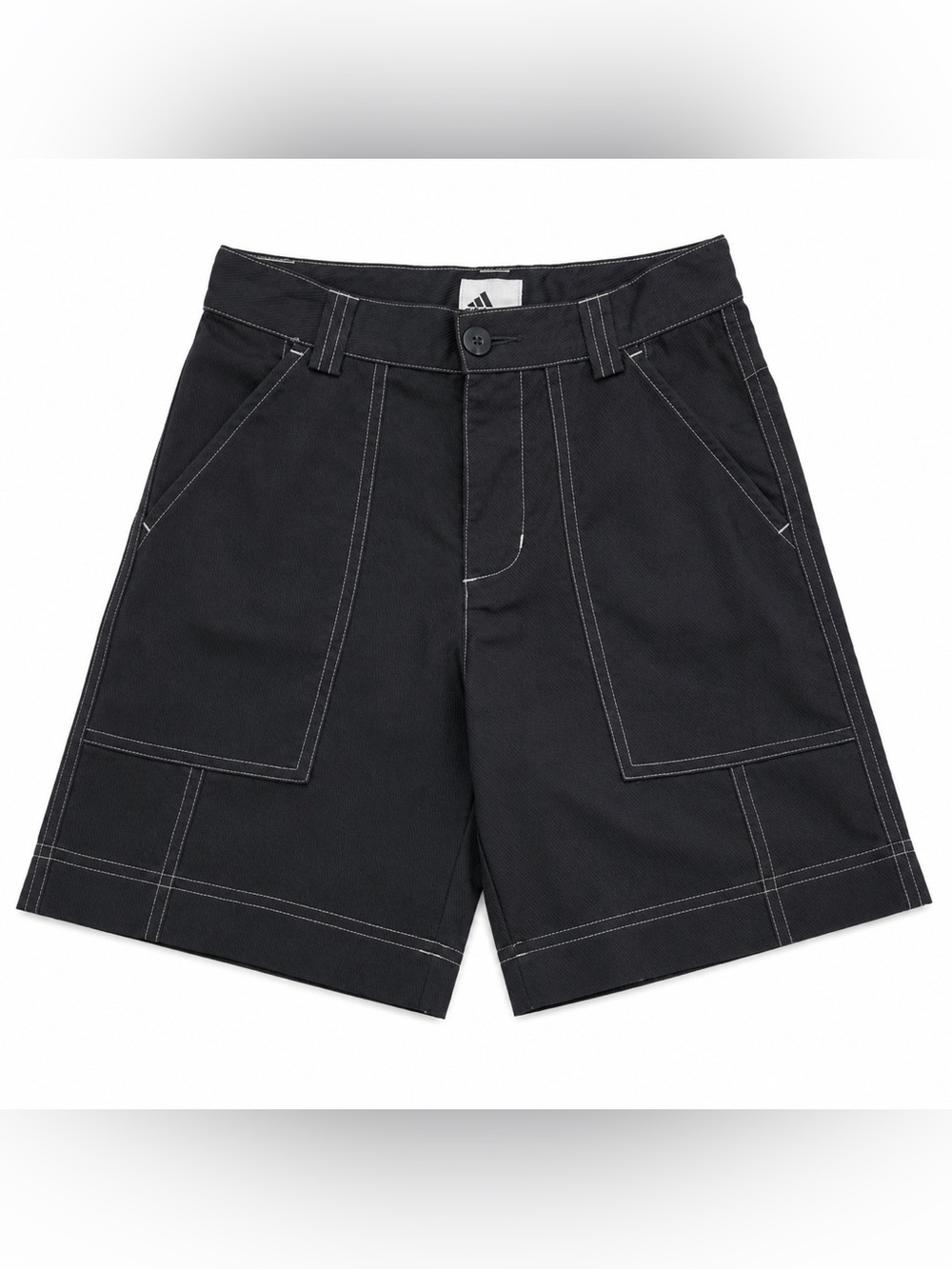 Adidas Youth Small Black Golf Shorts Contrast Stitch Athletic Casual